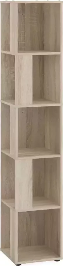 Dolce Vita La FMD Hoekkast met 10 zijvakken sonoma eikenkleurig