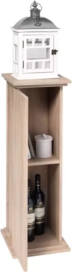 Dolce Vita La FMD Tafeltje Bijzettafel Accenttafel Multifunctionele tafel- Salontafel met deur 88 5 cm eikenkleurig