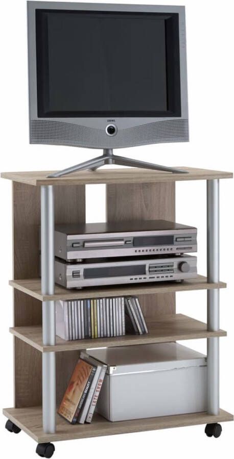 Dolce Vita La FMD Tv hifi-kast met 3 vakken 65x40x79 2 cm eikenkleurig