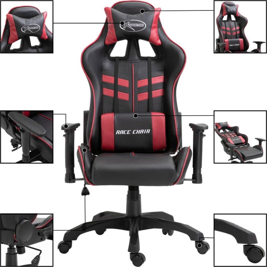 Dolce Vita La Gamestoel kunstleer wijnrood - Foto 2