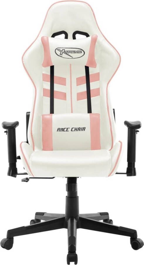 Dolce Vita La Gamestoel kunstleer wit en roze