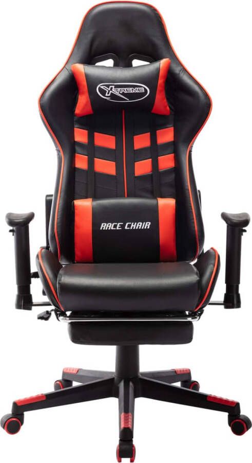 Dolce Vita La Gamestoel met voetensteun kunstleer zwart en rood - Foto 4