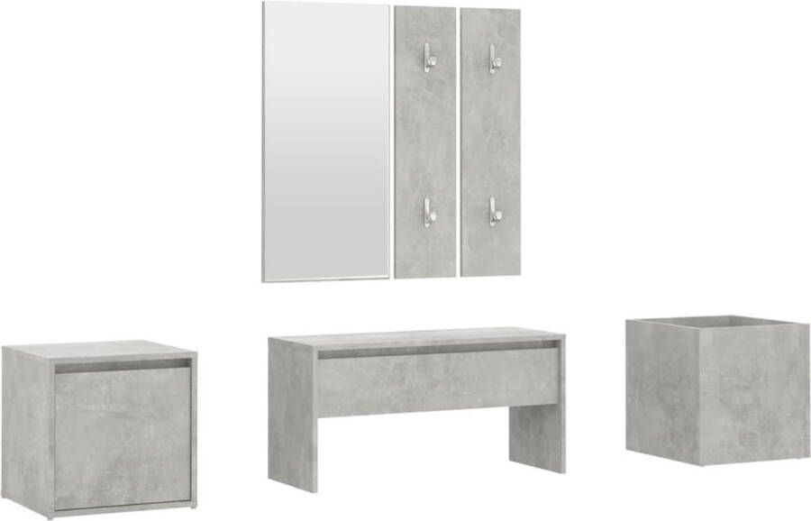 Dolce Vita La Halmeubelset bewerkt hout betongrijs