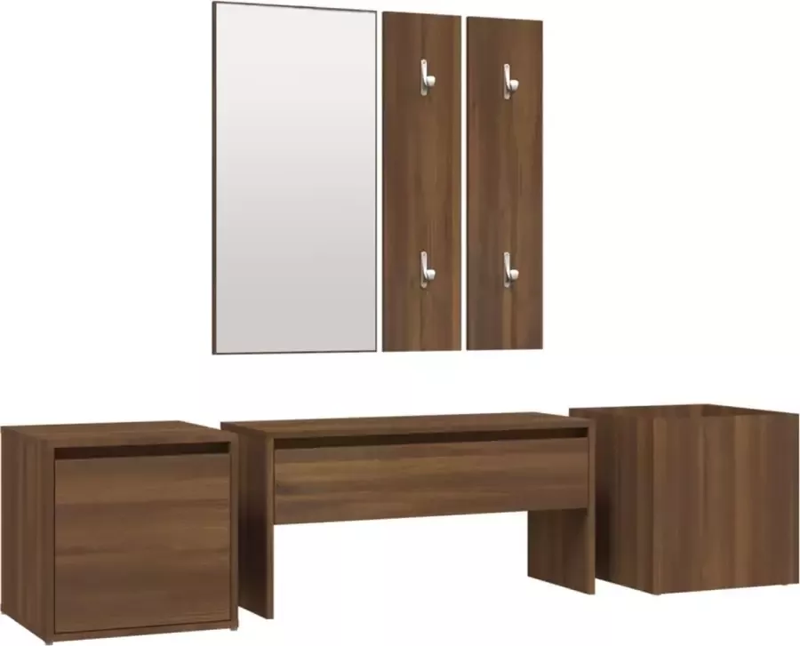 Dolce Vita La Halmeubelset bewerkt hout bruineikenkleurig - Foto 2