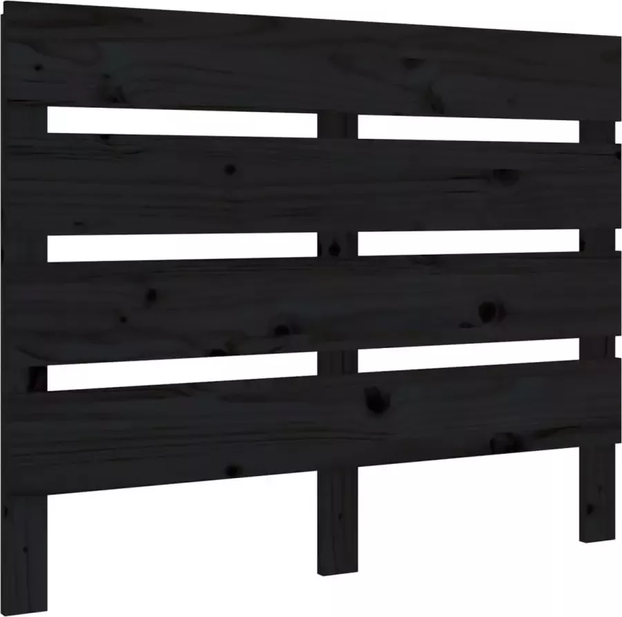 Dolce Vita La Hoofdbord 100x3x80 cm massief grenenhout zwart