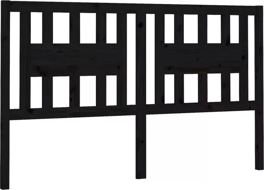 Dolce Vita La Hoofdbord 126x4x100 cm massief grenenhout zwart - Foto 2