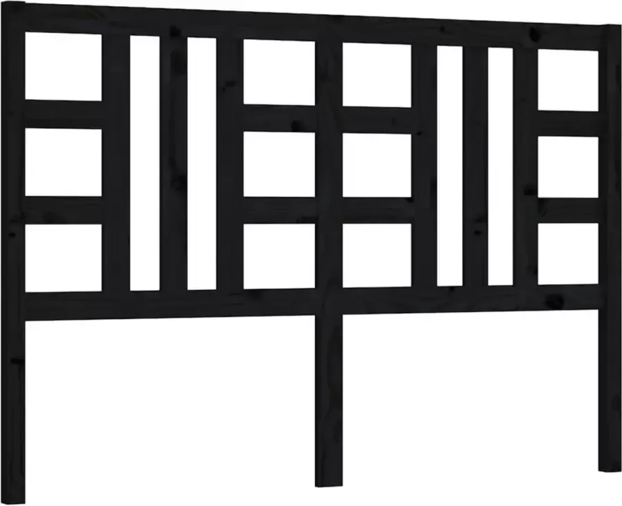 Dolce Vita La Hoofdbord 141x4x100 cm massief grenenhout zwart