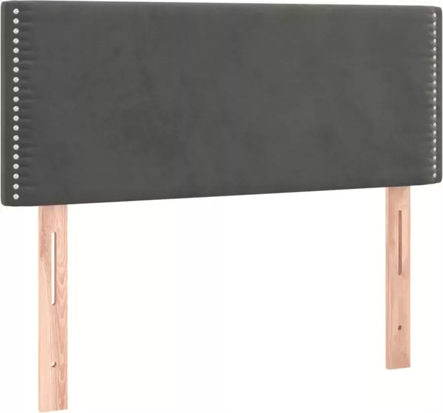 Dolce Vita La Hoofdbord 80x5x78 88 cm fluweel donkergrijs