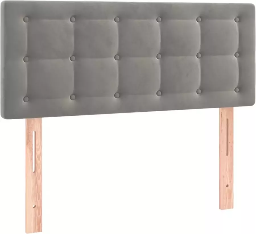 Dolce Vita La Hoofdbord 80x5x78 88 cm fluweel lichtgrijs