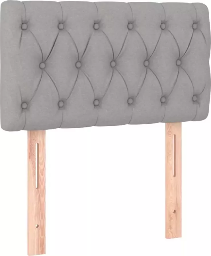 Dolce Vita La Hoofdbord 80x7x78 88 cm stof lichtgrijs