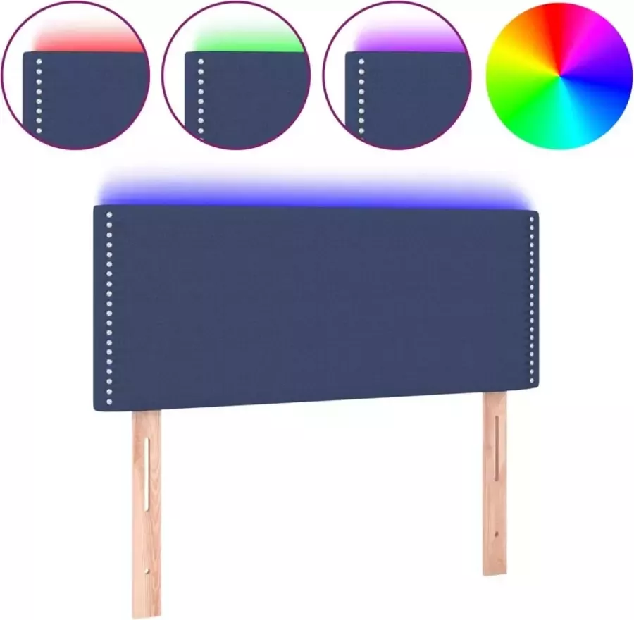 Dolce Vita La Hoofdbord LED 100x5x78 88 cm stof blauw