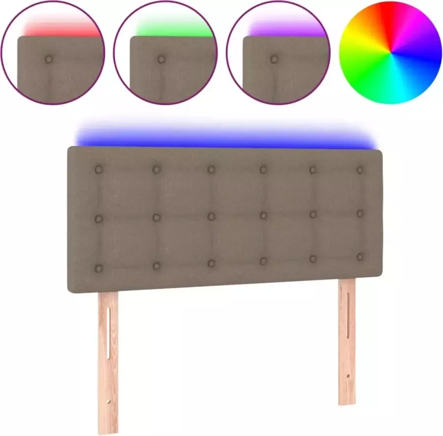 Dolce Vita La Hoofdbord LED 100x5x78 88 cm stof taupe