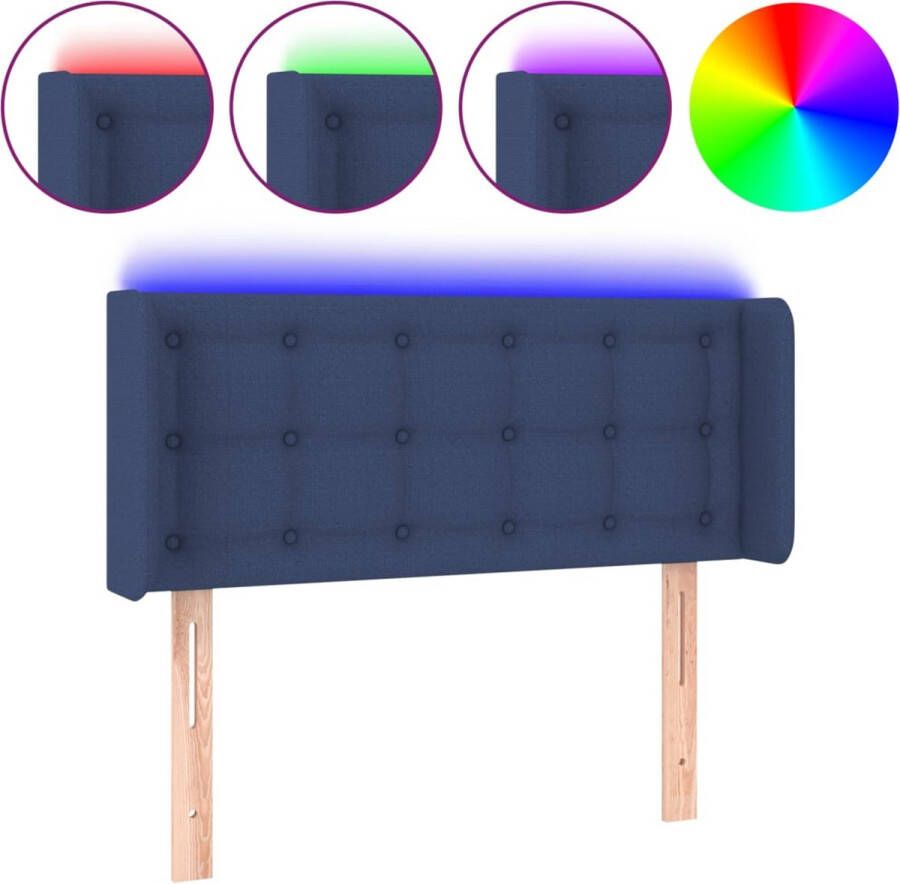 Dolce Vita La Hoofdbord LED 103x16x78 88 cm stof blauw
