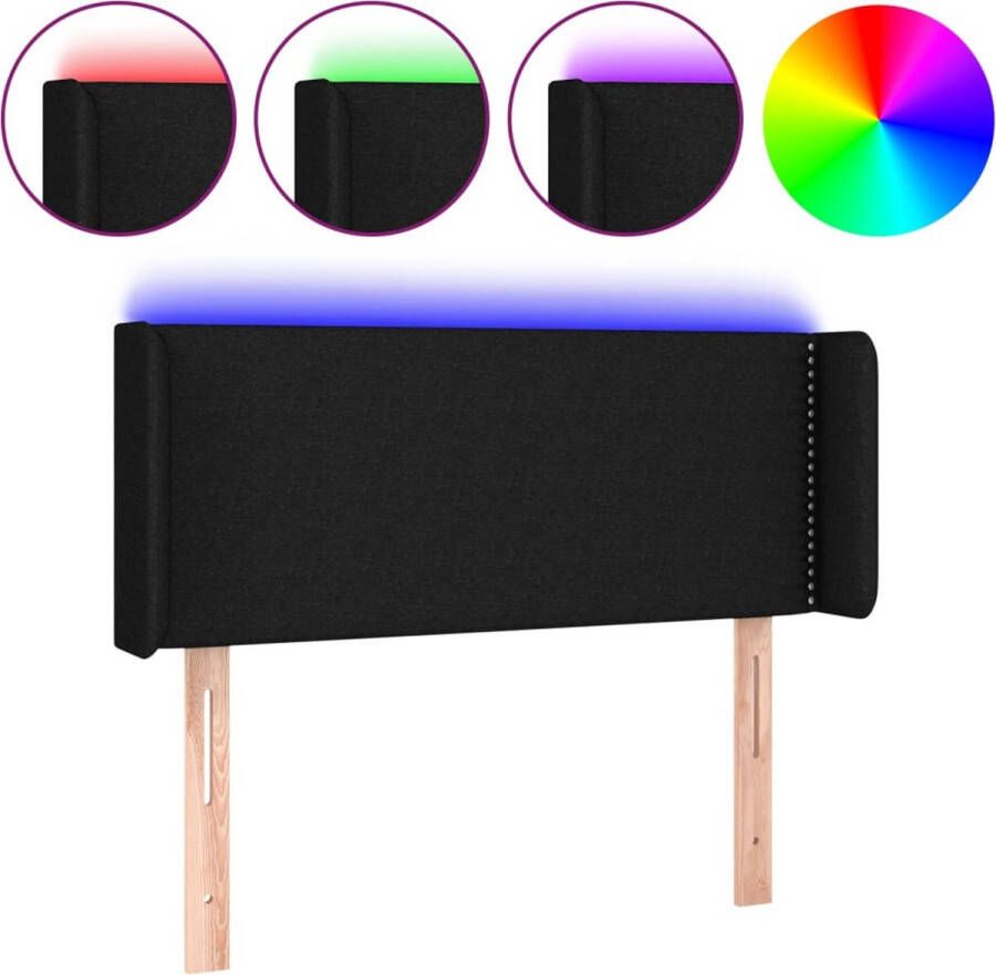 Dolce Vita La Hoofdbord LED 83x16x78 88 cm stof zwart