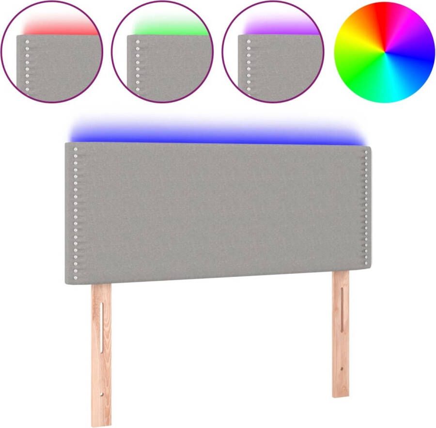 Dolce Vita La Hoofdbord LED 90x5x78 88 cm stof lichtgrijs