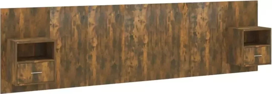 Dolce Vita La Hoofdbord met kastjes bewerkt hout gerookt eikenkleurig