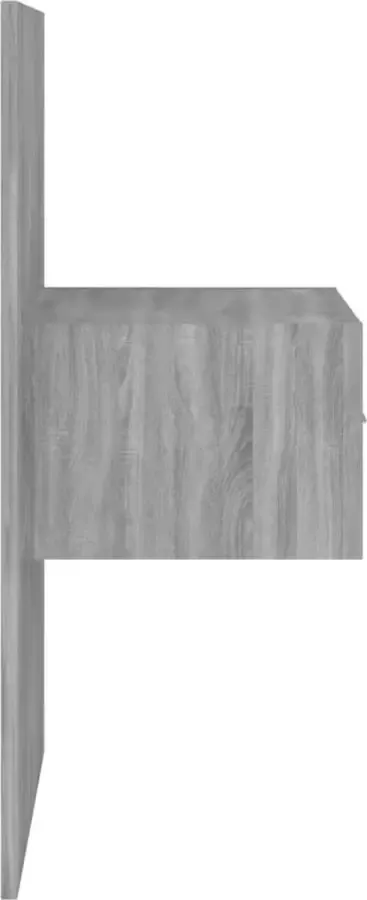 Dolce Vita La Hoofdbord met kastjes bewerkt hout grijs sonoma eikenkleurig