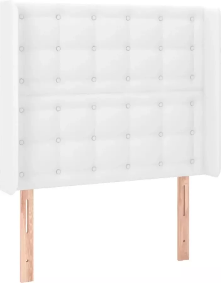Dolce Vita La Hoofdbord met randen 103x16x118 128 cm kunstleer wit