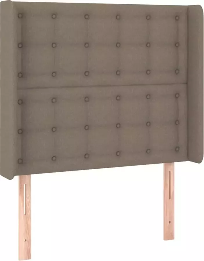 Dolce Vita La Hoofdbord met randen 103x16x118 128 cm stof taupe