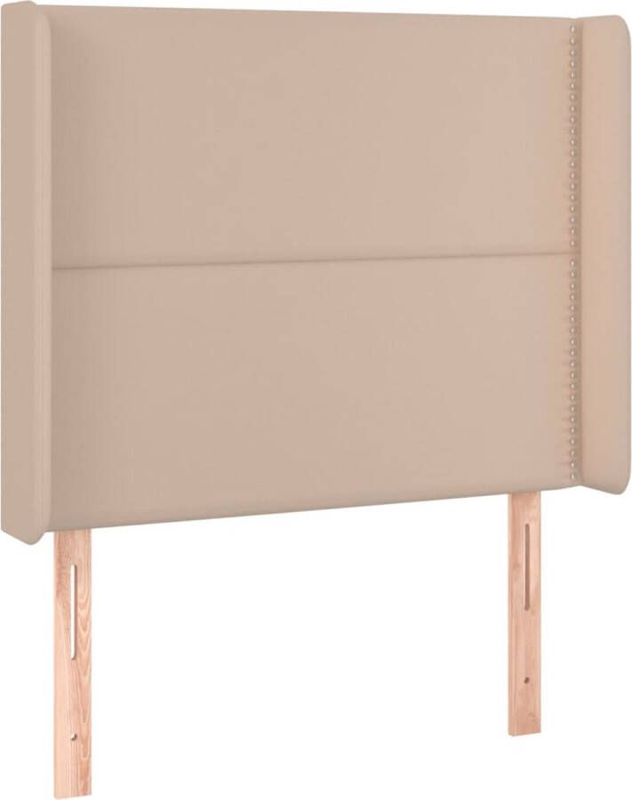 Dolce Vita La Hoofdbord met randen 103x16x118 128cm kunstleer cappuccinokleur