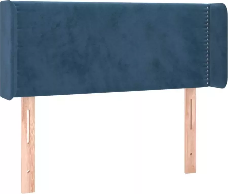 Dolce Vita La Hoofdbord met randen 103x16x78 88 cm fluweel donkerblauw
