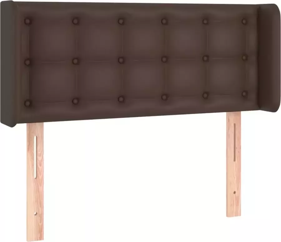 Dolce Vita La Hoofdbord met randen 103x16x78 88 cm kunstleer bruin
