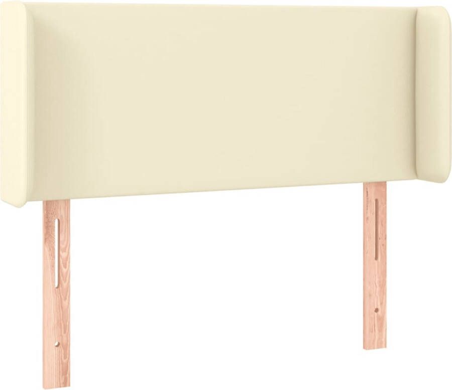 Dolce Vita La Hoofdbord met randen 103x16x78 88 cm kunstleer crèmekleurig