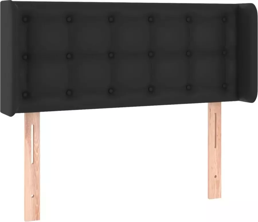 Dolce Vita La Hoofdbord met randen 103x16x78 88 cm kunstleer zwart