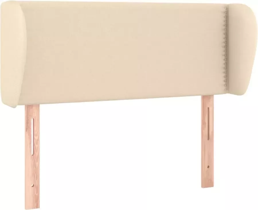 Dolce Vita La Hoofdbord met randen 103x23x78 88 cm stof crèmekleurig