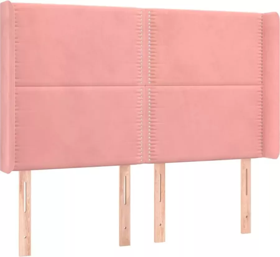 Dolce Vita La Hoofdbord met randen 147x16x118 128 cm fluweel roze