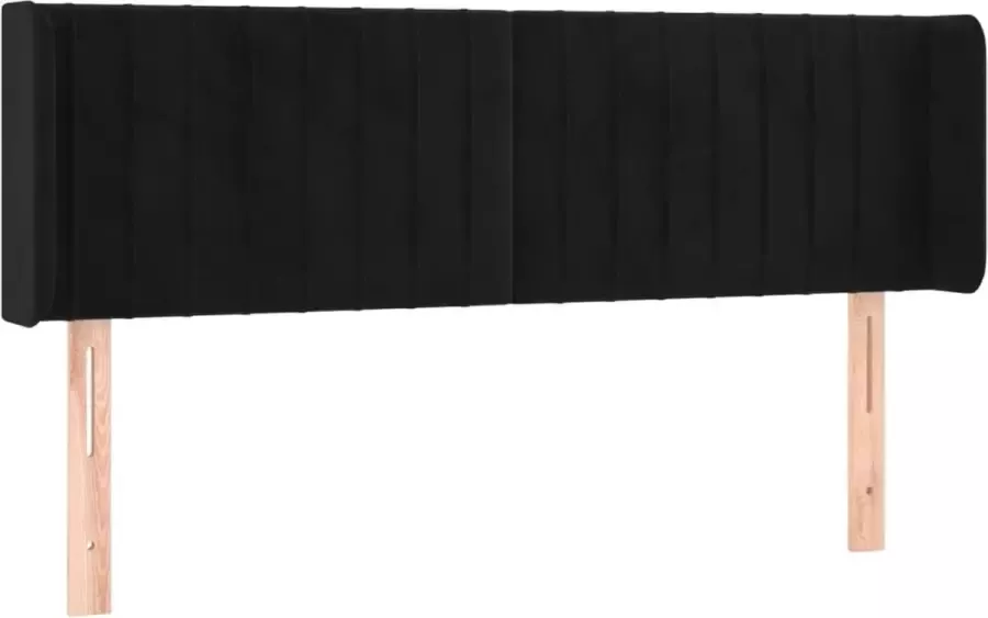 Dolce Vita La Hoofdbord met randen 147x16x78 88 cm fluweel zwart