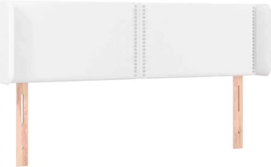 Dolce Vita La Hoofdbord met randen 147x16x78 88 cm kunstleer wit