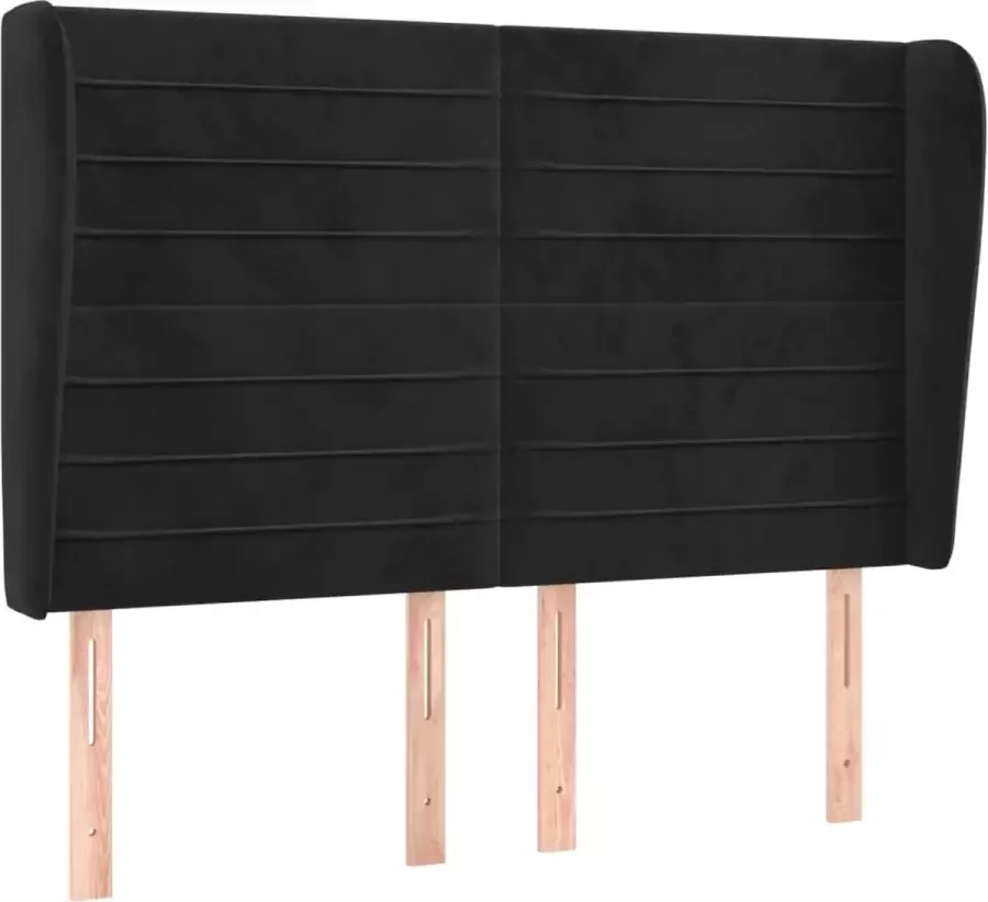 Dolce Vita La Hoofdbord met randen 147x23x118 128 cm fluweel zwart