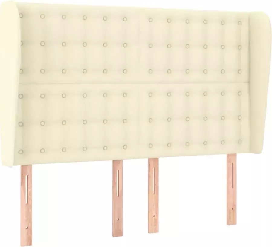 Dolce Vita La Hoofdbord met randen 147x23x118 128 cm kunstleer crèmekleurig