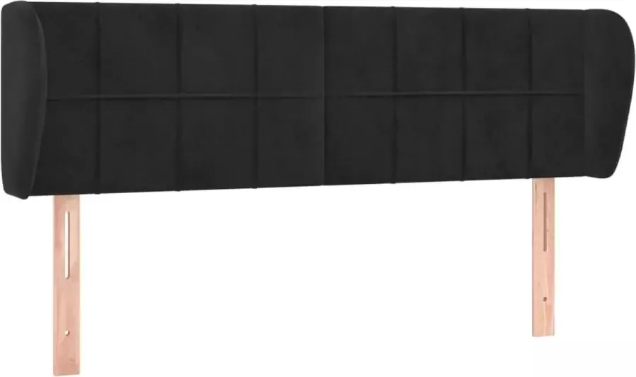 Dolce Vita La Hoofdbord met randen 147x23x78 88 cm fluweel zwart