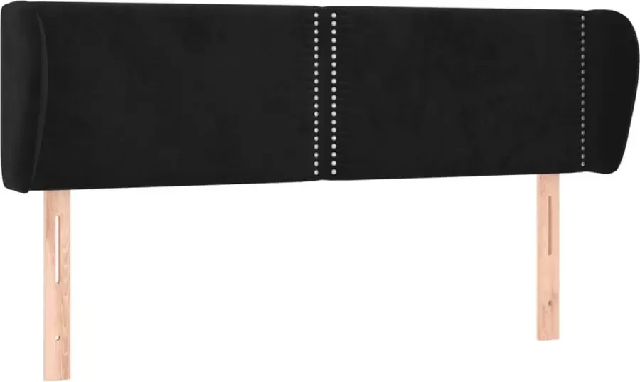 Dolce Vita La Hoofdbord met randen 147x23x78 88 cm fluweel zwart