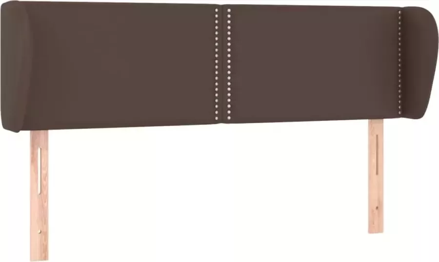 Dolce Vita La Hoofdbord met randen 147x23x78 88 cm kunstleer bruin