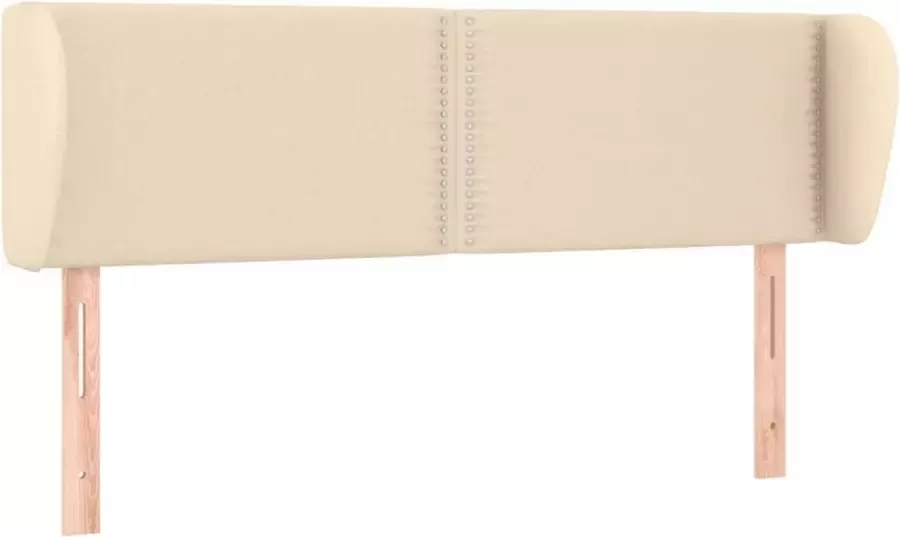 Dolce Vita La Hoofdbord met randen 147x23x78 88 cm stof crèmekleurig - Foto 2