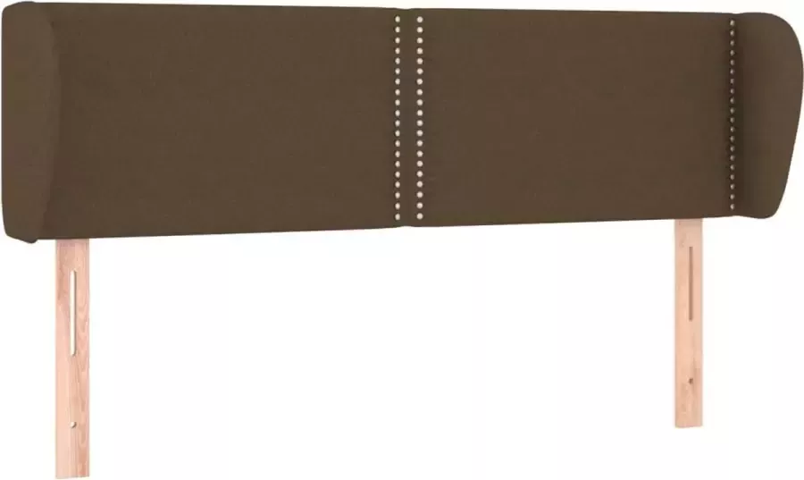 Dolce Vita La Hoofdbord met randen 147x23x78 88 cm stof donkerbruin