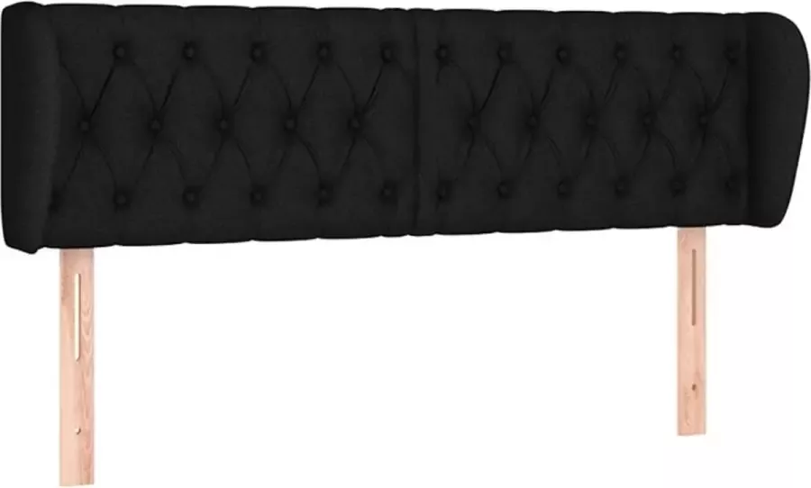 Dolce Vita La Hoofdbord met randen 147x23x78 88 cm stof zwart