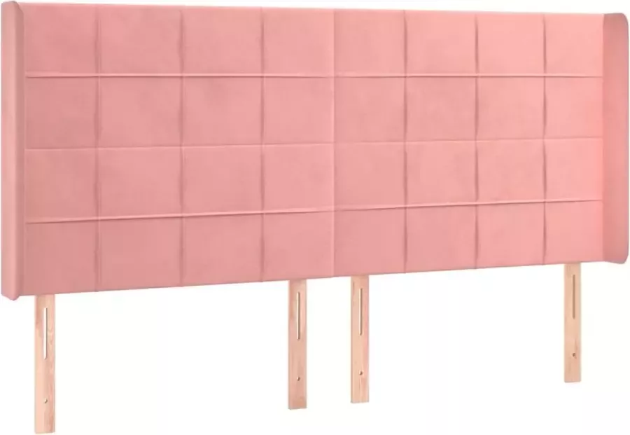 Dolce Vita La Hoofdbord met randen 163x16x118 128 cm fluweel roze