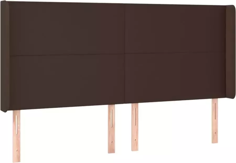 Dolce Vita La Hoofdbord met randen 163x16x118 128 cm kunstleer bruin
