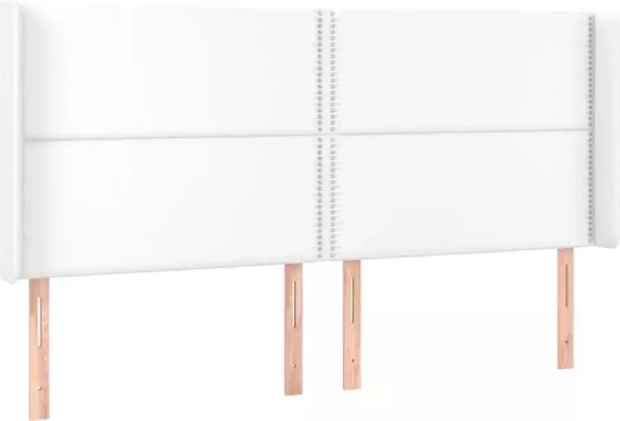 Dolce Vita La Hoofdbord met randen 163x16x118 128 cm kunstleer wit