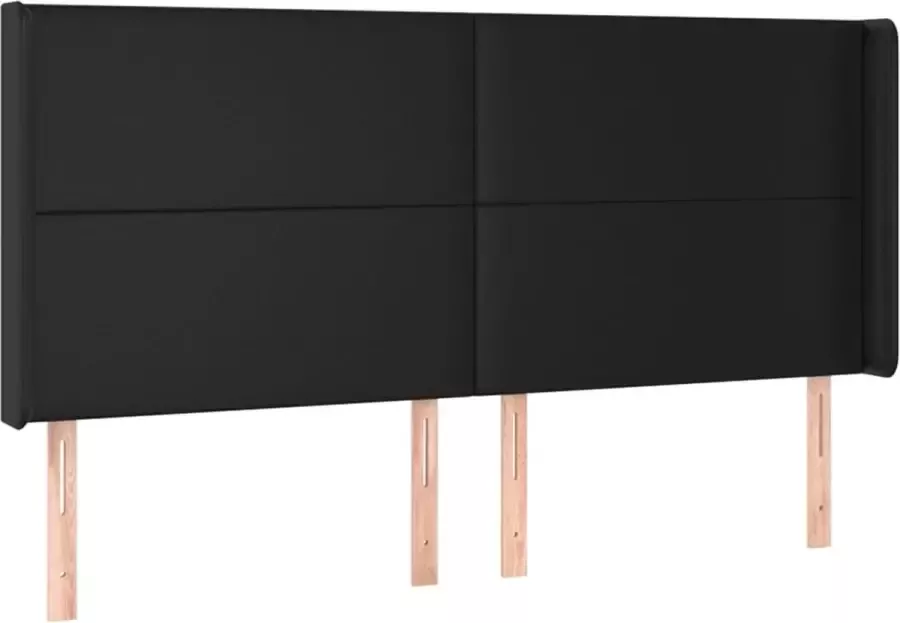 Dolce Vita La Hoofdbord met randen 163x16x118 128 cm kunstleer zwart