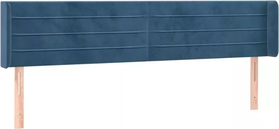 Dolce Vita La Hoofdbord met randen 163x16x78 88 cm fluweel donkerblauw