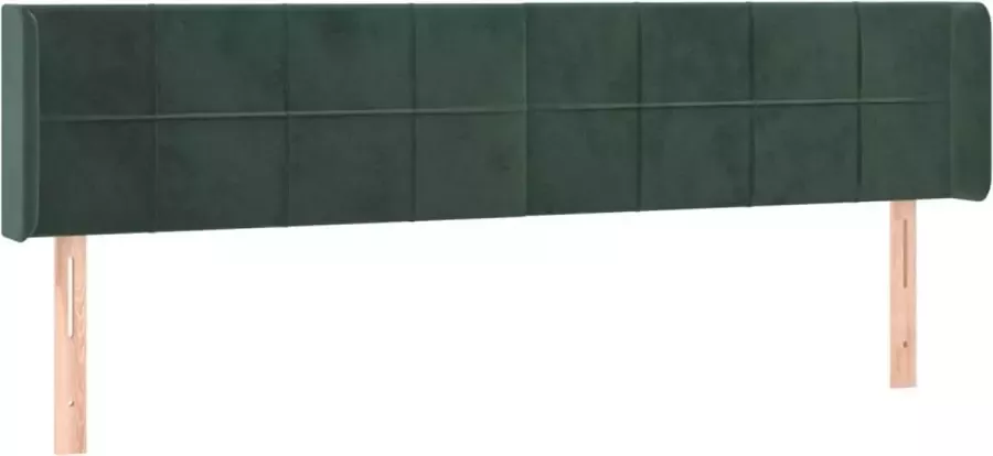 Dolce Vita La Hoofdbord met randen 163x16x78 88 cm fluweel donkergroen
