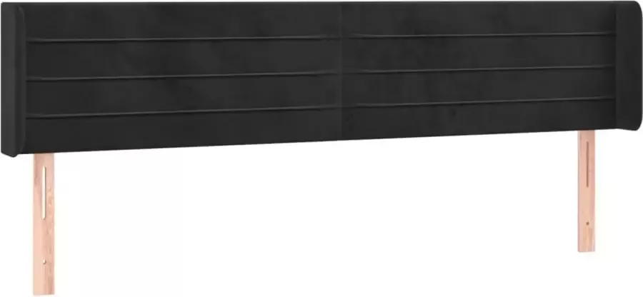 Dolce Vita La Hoofdbord met randen 163x16x78 88 cm fluweel zwart