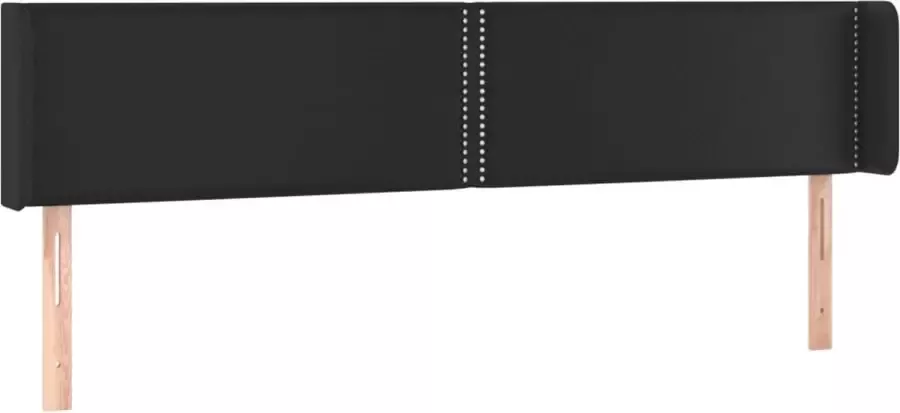 Dolce Vita La Hoofdbord met randen 163x16x78 88 cm kunstleer zwart