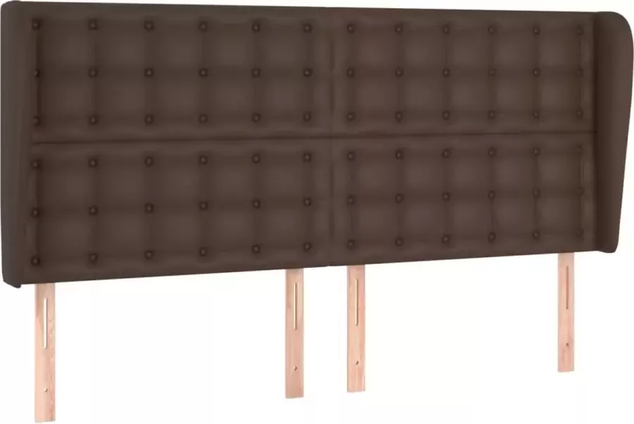 Dolce Vita La Hoofdbord met randen 163x23x118 128 cm kunstleer bruin