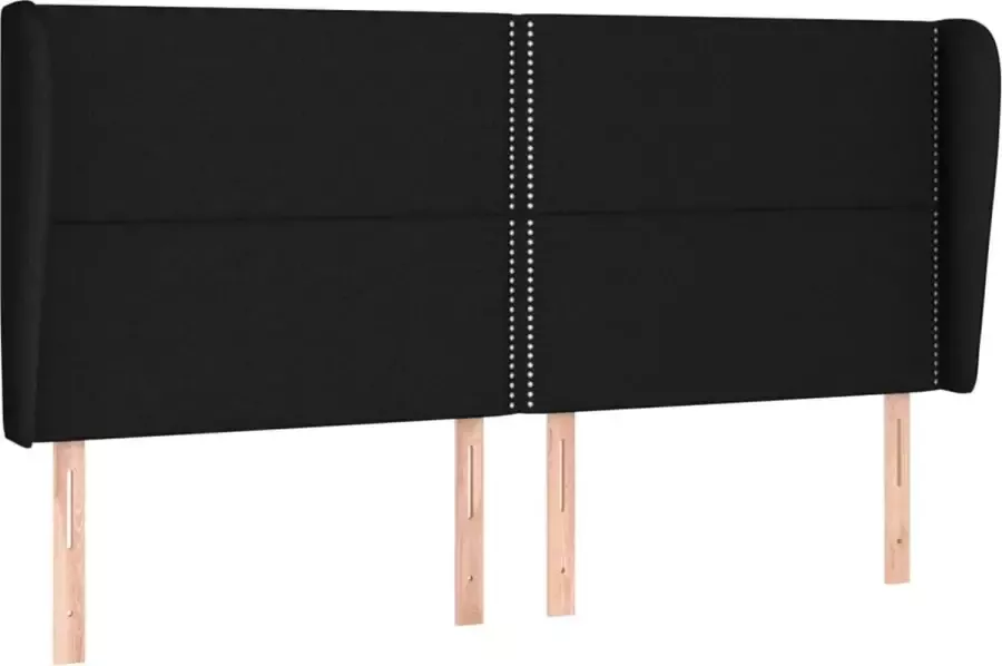 Dolce Vita La Hoofdbord met randen 163x23x118 128 cm stof zwart